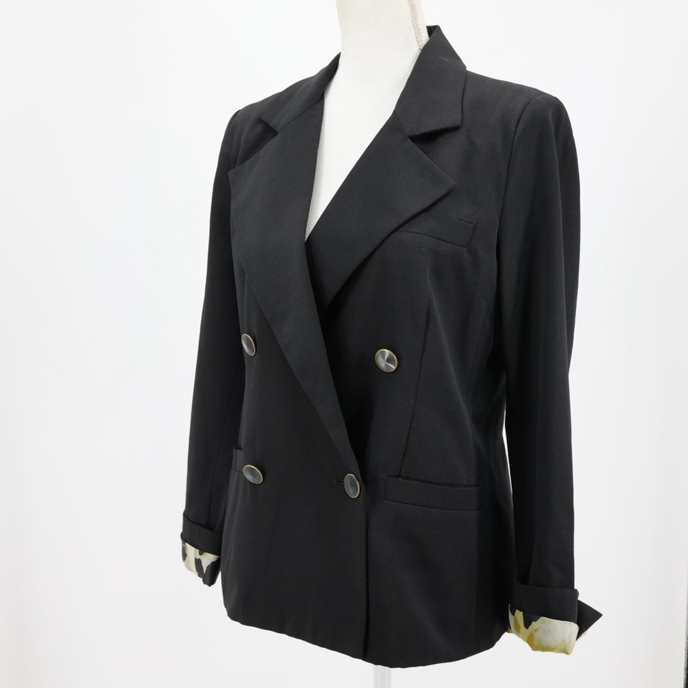 Cabi Black Double Breasted Tailored Blazer Career Core‎ Workwear Size 6